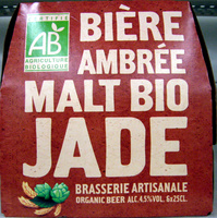 Bière ambrée malt bio Jade
