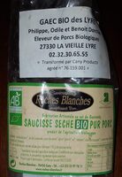 Saucisse sèche bio pur porc