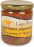 Saucisses piperade au jambon de bayonne