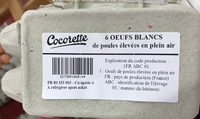 Oeufs blancs de poules élevées en plein air