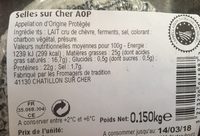 Selles sur Cher AOC au lait cru de chevre, 25%MG