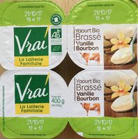 Yaourt Bio Brassé Vanille Bourbon