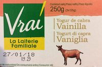 Yogur de cabra vainilla