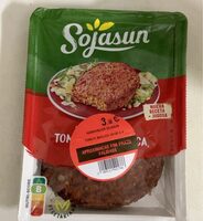 Hamburguesas vegetales de soja de tomate y alhabaca