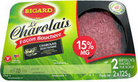 Steak hache charolais Bigard Pur boeuf 15%mg