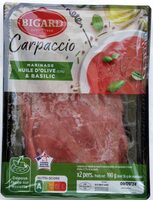 Carpaccio, marinade huile d'olive & basilic
