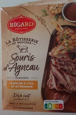 Souris d'agneau et son jus à l ail et au romarin