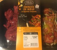 Eminces de boeuf et legumes croquants