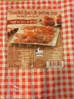 Tranches fines de poitrine crue