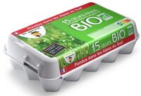 15 œufs bio Le Gavot de poules élevées en plein air issus de l'agriculture biologique