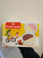 12 petits pots Vanille/Fraise et Vanille/chocolat