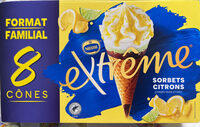 Extrême Sorbet citron x 8 cônes format familial
