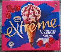 Glace Extrême Framboise & parfum crème x 6