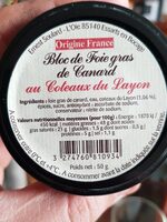 Bloc de foie gras de canard au coteaux du layon