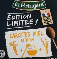 Soupe carottes miel et thym
