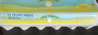 Oeufs Comtois Calibre 53 / 63 X 12