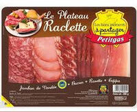 Le plateau Raclette - Jambon de Vendée Bacon fumé Rosette Coppa