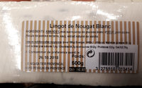Lingot de nougat blanc