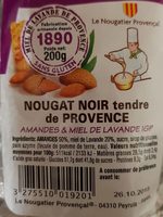 Nougat noir tendre de Provence