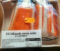 24 bâtonnets saveur crabe