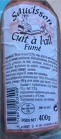 Saucisson cuit à l’ail (fumé)