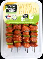 8 brochettes de filet de dinde mariné paprika cumin et poivron vert
