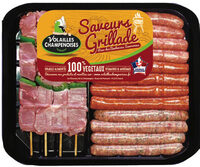Plateau panaché : brochettes de dinde + mix saucisses de dinde