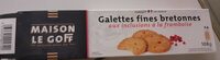 Galettes fines bretonnes à la framboise