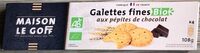 Galettes fines bio aux pépites de chocolat