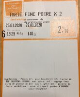 Tarte fine poire x 2
