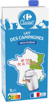 Lait des campagnes du nord de la France demi-écrémé