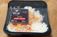 Gambas curry rouge
