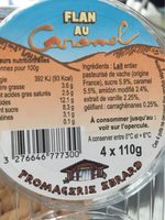 Flans au caramel FROMAGERIE EBRARD
