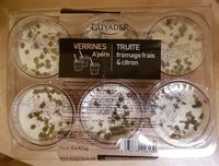Verrine truite fromage frais et citron