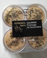 Verrines saumon fromage concombre