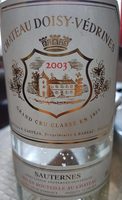 Sauterne 2003 grand cru classé en 1855