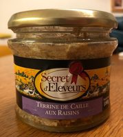 Terrine de caille aux raisins