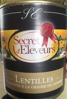 Lentilles cuisinées a la graisse de canard