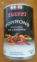 EDERKI : Poivrons triocolores en lanières