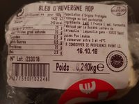 Bleu d'Auvergne AOP