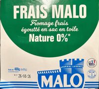 Fromage Frais Nature Malo 0%* *matières grasses sur produit fini