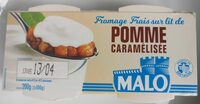 Fromage frais sur lit de pomme caramélisée