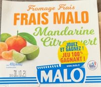 Fromage frais mandarine citron vert
