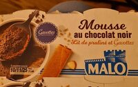 Mousse au chocolat noir lit praliné et gavottes