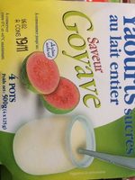 Yaourts sucrés au lait entier saveur Goyave
