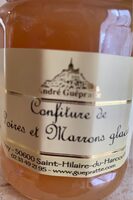 Confiture poire et marrons glaces