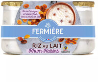 Riz au lait rhum raisins