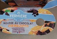 Mousse au chocolat sur lit d'oranges