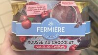 Mousse au chocolat sur lit de cerises