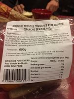 Brioche tressée pur beurre tranches épaisses, 1 pièces, 600g